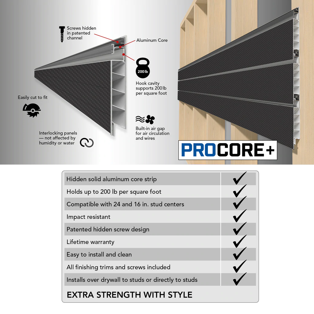 PROCORE+ Carbon Fiber Slatwall Ultimate Bundle